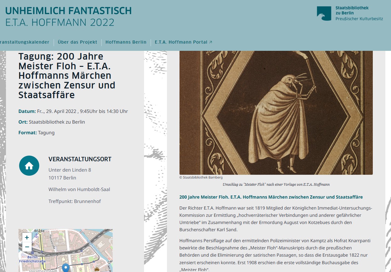 Tagung 200 Jahre Meister Floh in der Staatsbibliothek zu Berlin