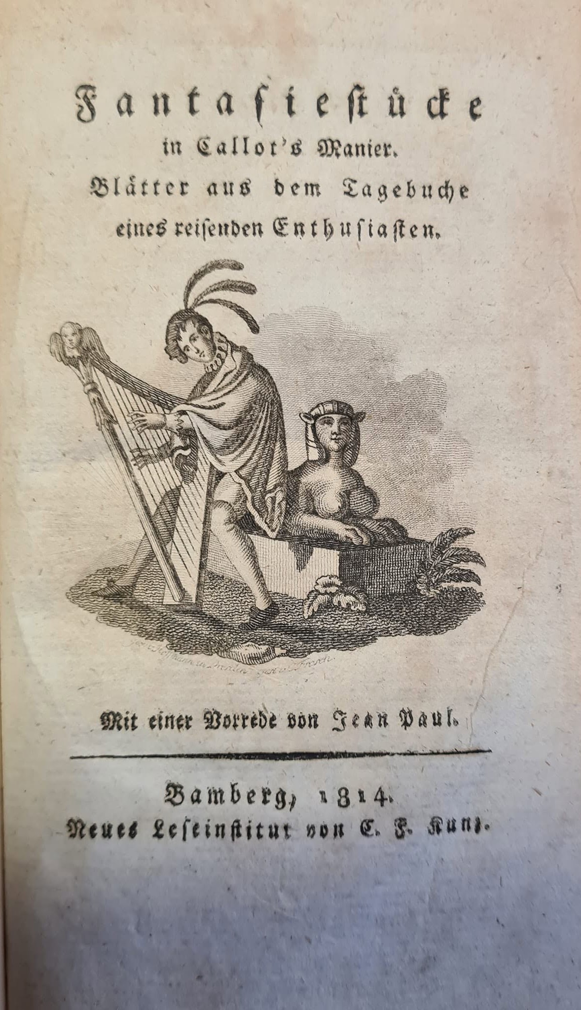 Titelvignette zu E. T. A. Hoffmanns Fantasiestücken in Callot's Manier