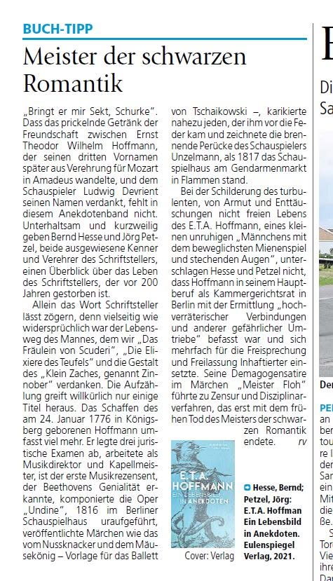 Rezension im Wittenberger Wochenspiegel