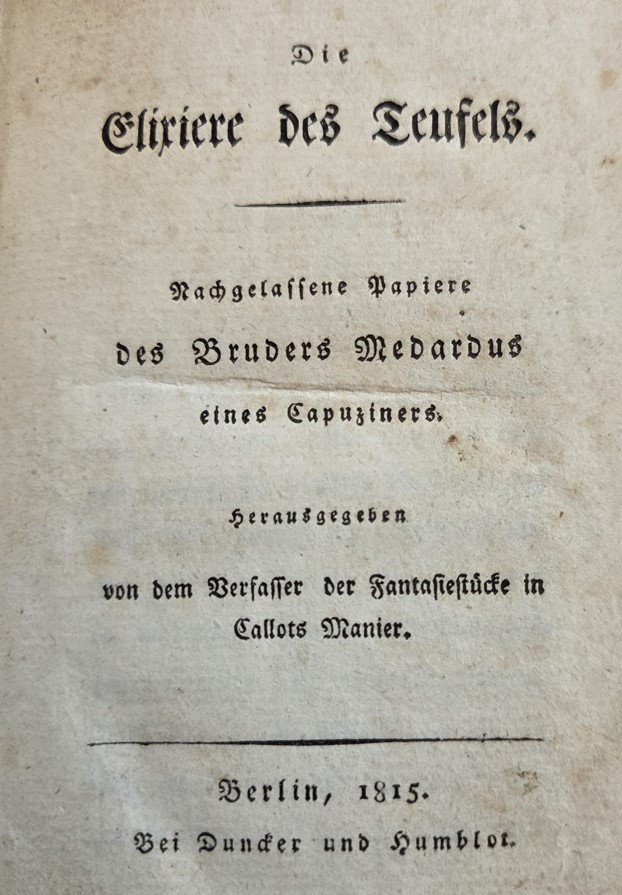 Titelseite der Elixiere des Teufels