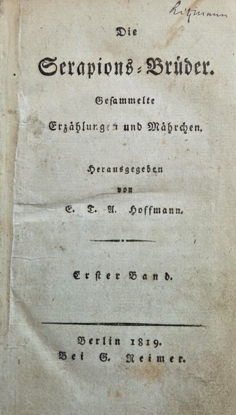 Titelseite der Serapions-Brüder