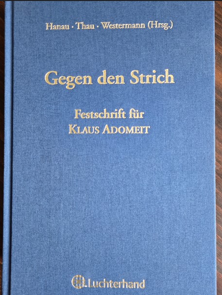 Festschrift Gegen den Strich